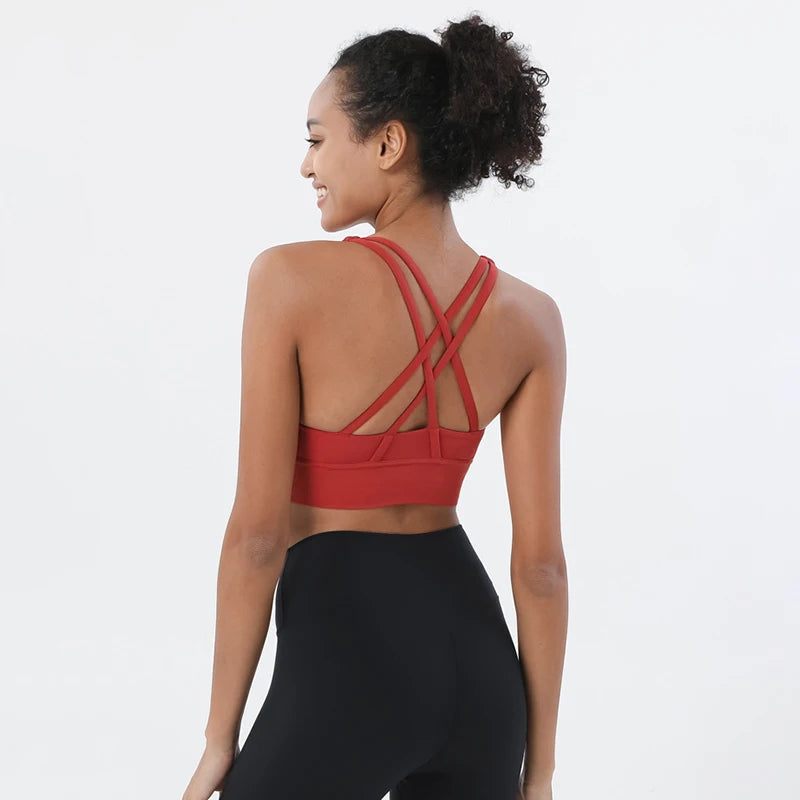 Women's 2-Piece Yoga Set – Nylon Sports Bra & High-Waist Leggings