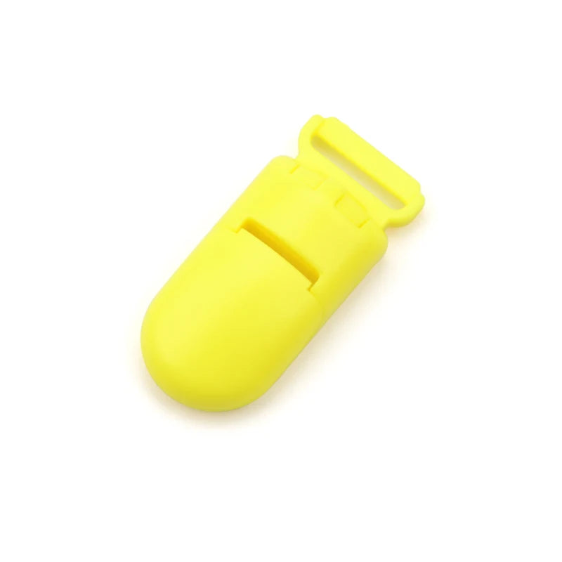 Pacifier Clip Plastic Clasps with Silicone Beads – 10 Pcs, 20mm