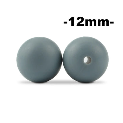 Silicone Beads 12mm Round BPA-Free – 100pcs for Teething Necklace & Pacifier Clips