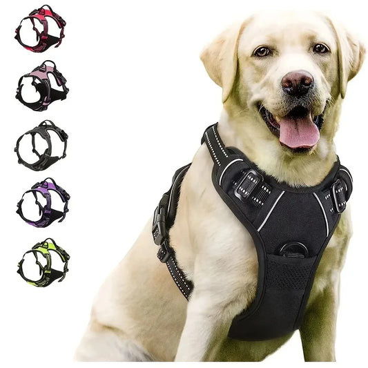 No-Pull Dog Harness Vest with Reflective Strips – S to XL