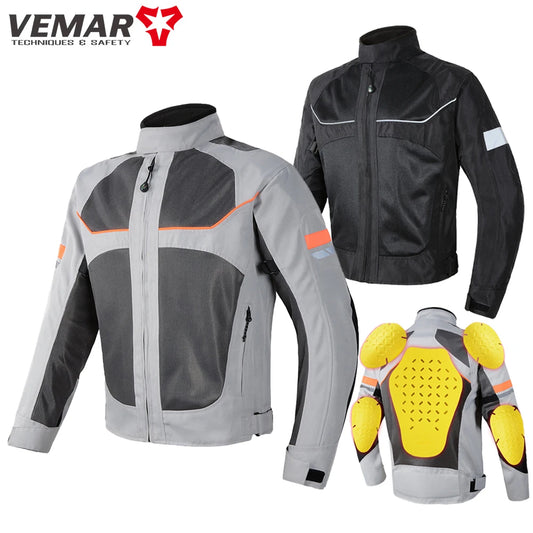 Men's Motorcycle Jacket with Armor – Vemar Mesh Riding Coat