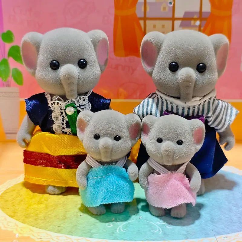 Animal Family Dollhouse Figures – Simulation Forest Animal Toy Set