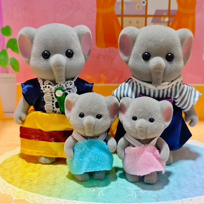 Animal Family Dollhouse Figures – Simulation Forest Animal Toy Set
