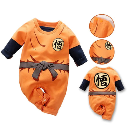Dragon Ball Baby Anime Romper – Goku Costume Jumpsuit for Newborn to 18M