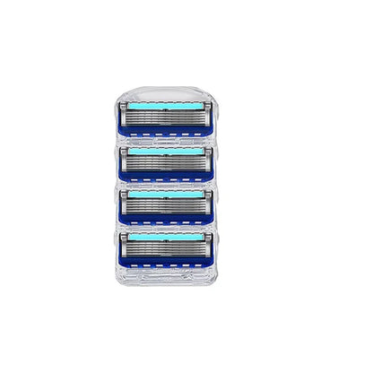 5-Layer Razor Blade Refills – Stainless Steel Wet Shaving Cartridges for Men