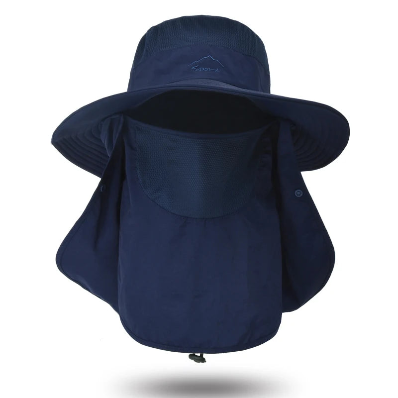 Outdoor Sun Hat with Neck Flap – Wide Brim Fishing Hat