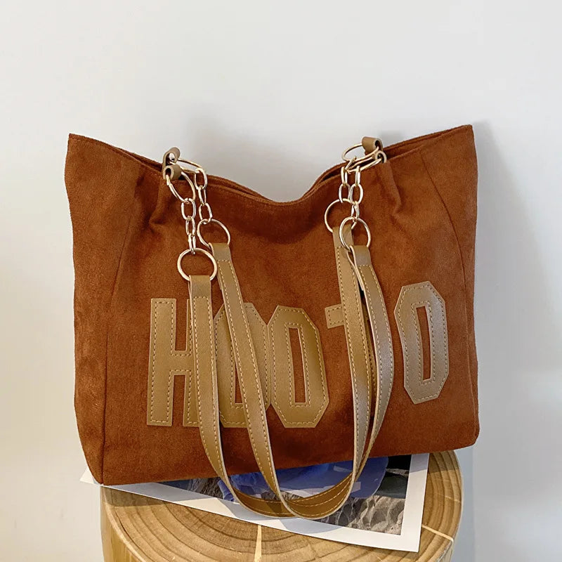 Canvas Tote Bag for Women – Solid Color Shoulder Handbag