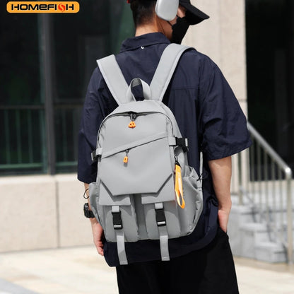 Waterproof Men's Backpack – Large Capacity Streetwear Rucksack