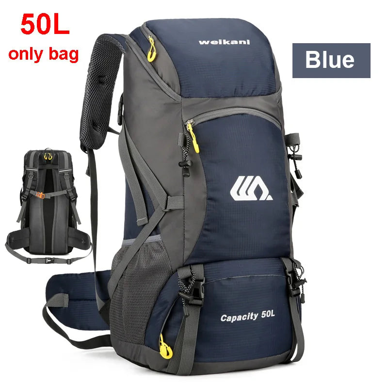 50L Hiking Backpack with Rain Cover – Waterproof Outdoor Travel Bag