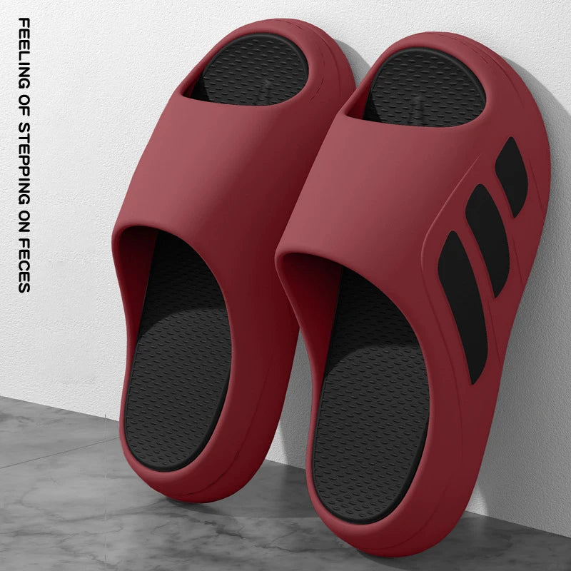 Men's Anti-Slip Thick Sole Slides – Indoor & Outdoor Slippers