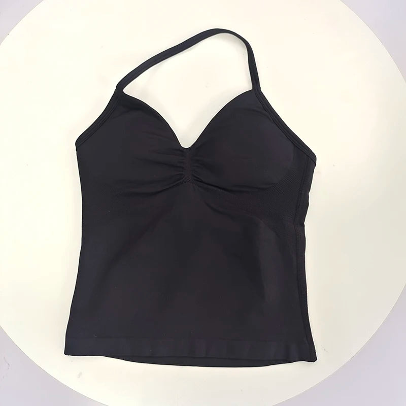 Women's Open Back Sports Bra Yoga Top | Breathable Stretchy