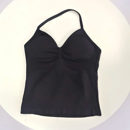 Women's Open Back Sports Bra Yoga Top | Breathable Stretchy
