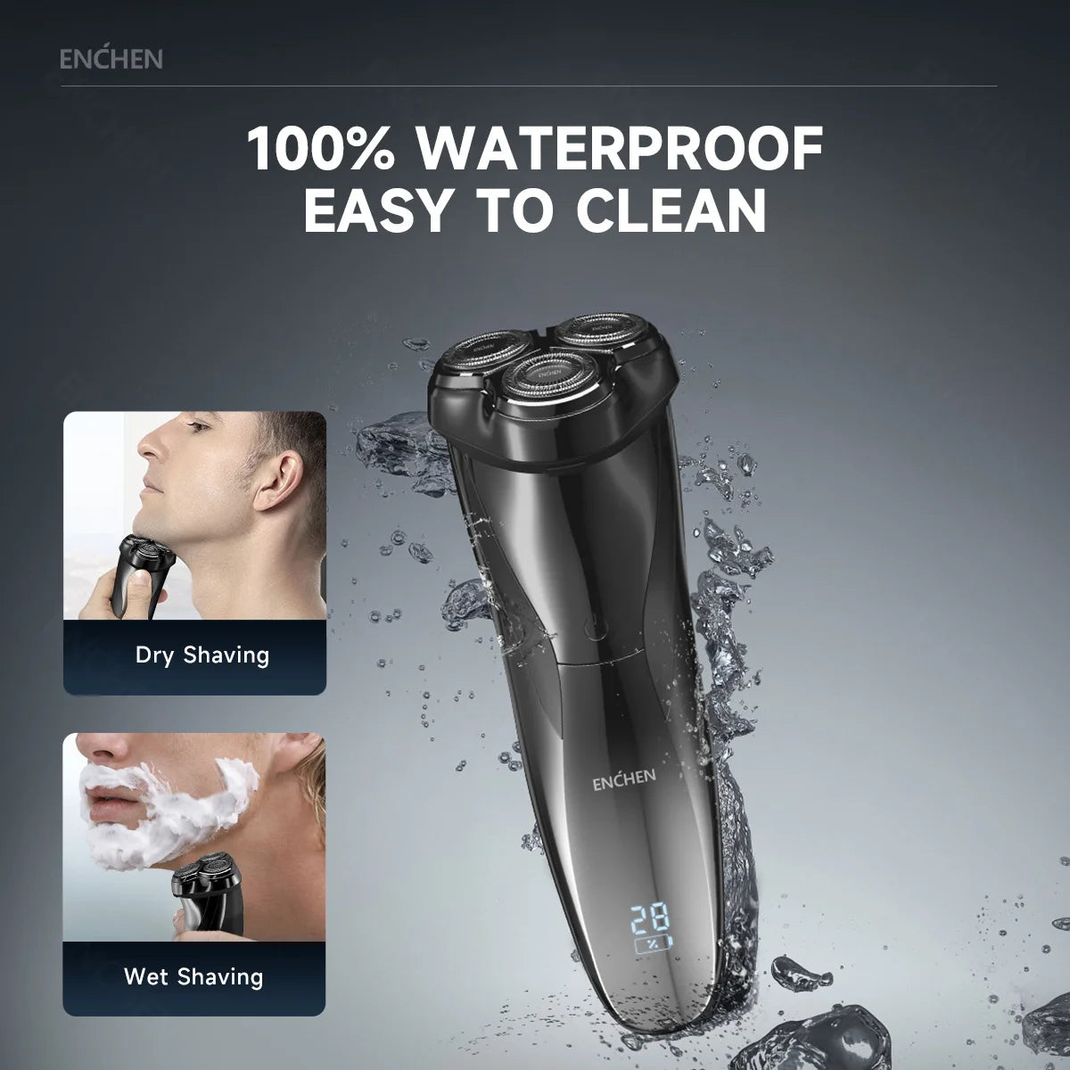 Enchen Blackstone 3 Electric Shaver – 3D IPX7 Waterproof Rotary Razor