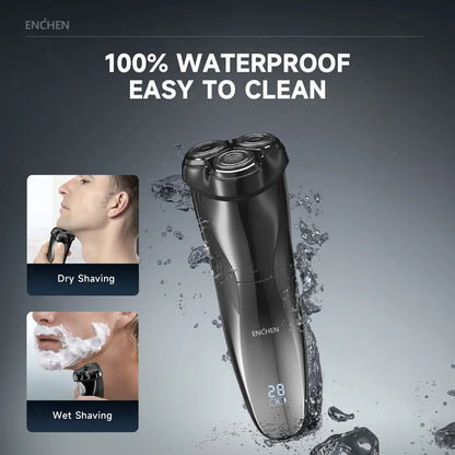 Enchen Blackstone 3 Electric Shaver – 3D IPX7 Waterproof Rotary Razor