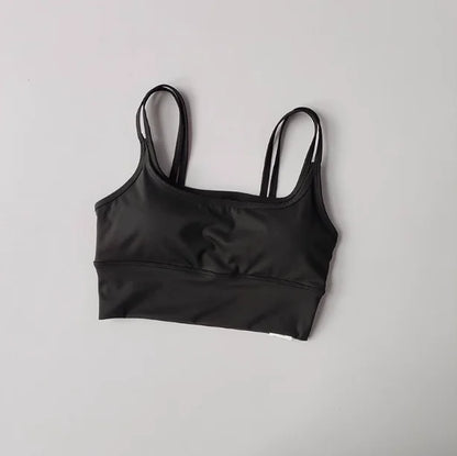 Women's Padded Sports Bra with Double Straps for Yoga & Gym