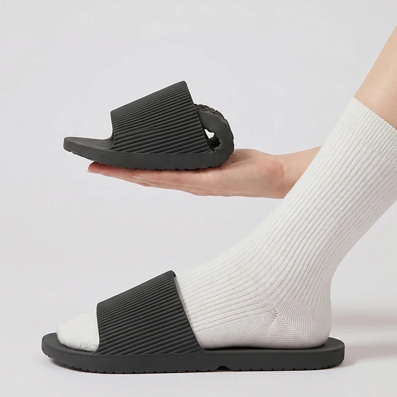 Foldable Travel Slippers for Men & Women – Non-Slip EVA Shower Shoes