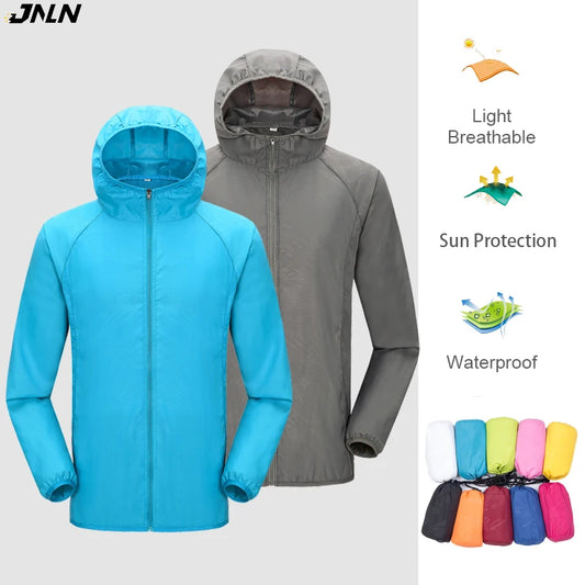 Waterproof Rain Jacket Unisex – Lightweight Packable Outdoor Windbreaker