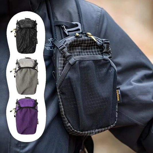 Water Bottle Holder Bag with Phone Pocket & Shoulder Strap
