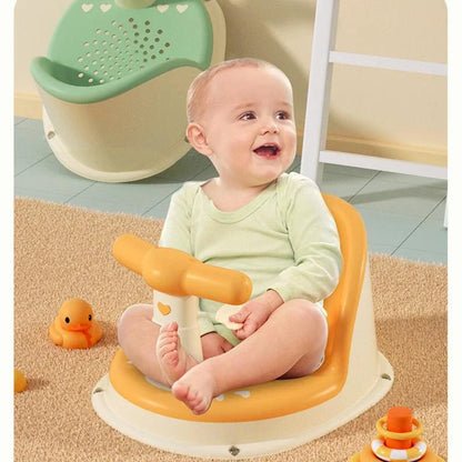 Baby Bath Seat with Suction Cups – Portable Infant Shower Chair for Newborns