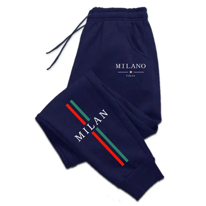 Men's Printed Sweatpants – Soft Casual Drawstring Jogger Trousers