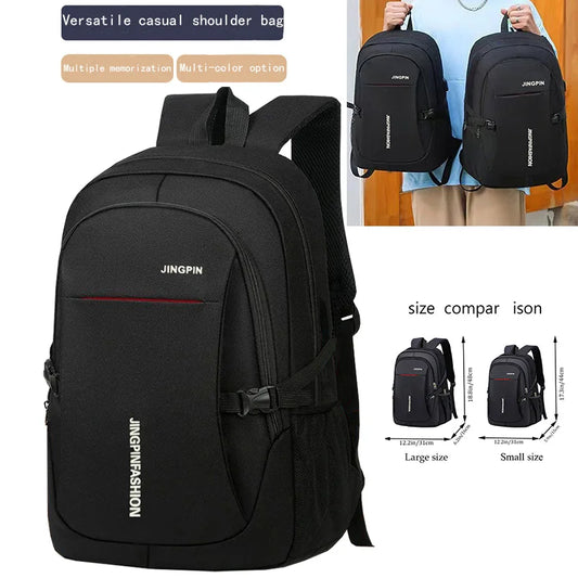 Water-Resistant Minimalist Laptop Backpack with Front Zipper Pocket