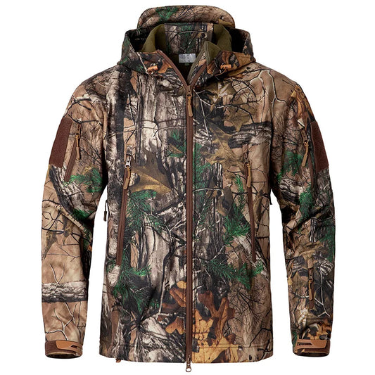 Men's Camouflage Tactical Hunting Jacket – Waterproof Fleece
