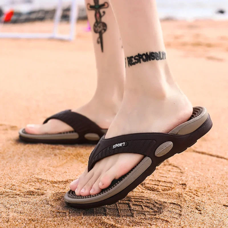 Men's Massage Flip Flops – Acupressure Beach Sandals