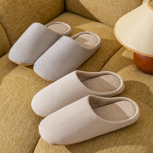 Unisex Soft Indoor Slippers – Warm Non-Slip Bedroom Flat Slides