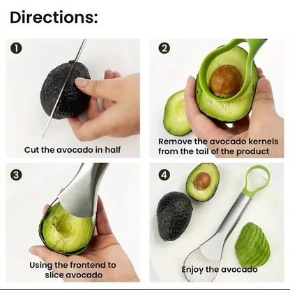 Avocado Slicer & Cutter – 2-in-1 Stainless Steel Fruit Tool