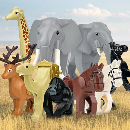 Animal Building Block Mini Figures – MOC Zoo & Farm Creatures Set for Kids