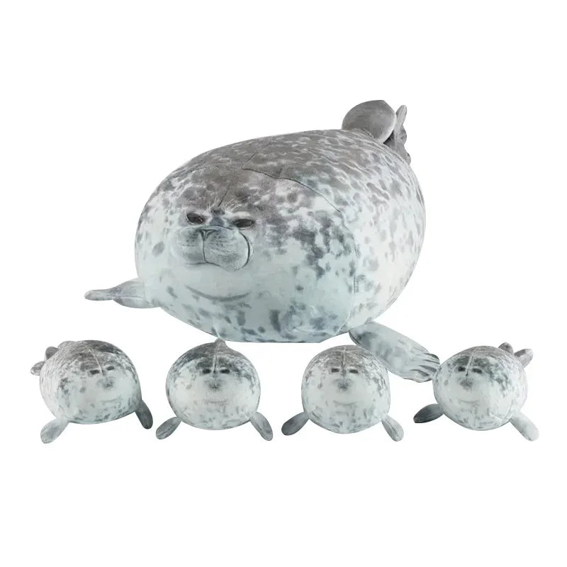 Seal Plush Toy Set – Mother & 4 Baby Stuffed Animals