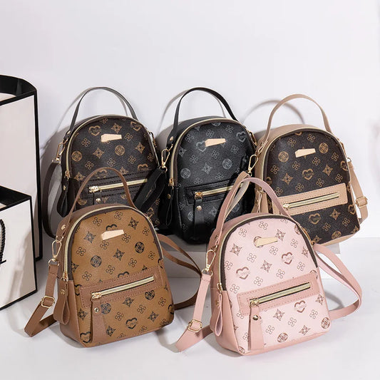 Mini Floral Print Backpack for Women – Cute Convertible Shoulder Bag