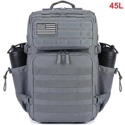 45L Tactical Backpack – Waterproof MOLLE Gym & Hiking Bag