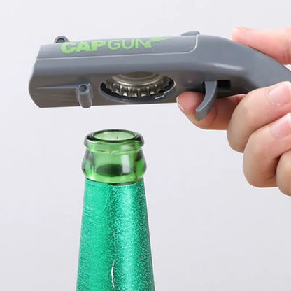 Cap Gun Bottle Opener – Fun Spring-Launch Beer Cap Shooter