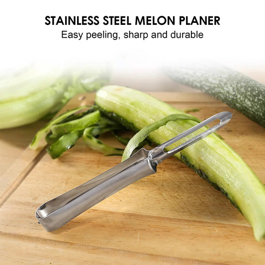 Stainless Steel Vegetable Peeler with Wood Handle – Dual Blade Kitchen Tool