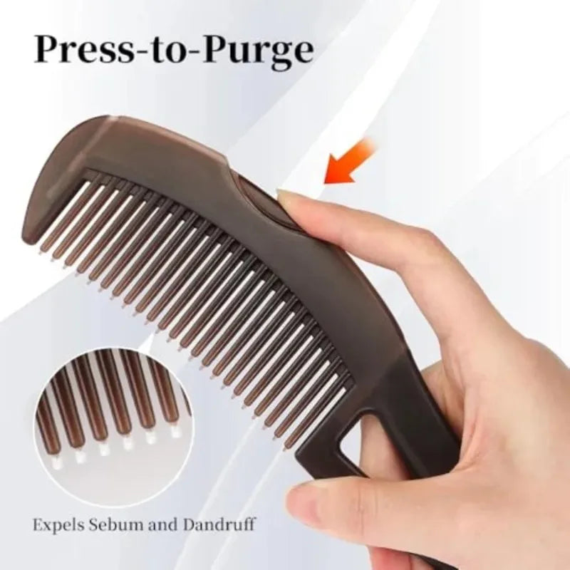 Scalp Massage Comb Self-Cleaning Anti-Dandruff Hair Care Tool