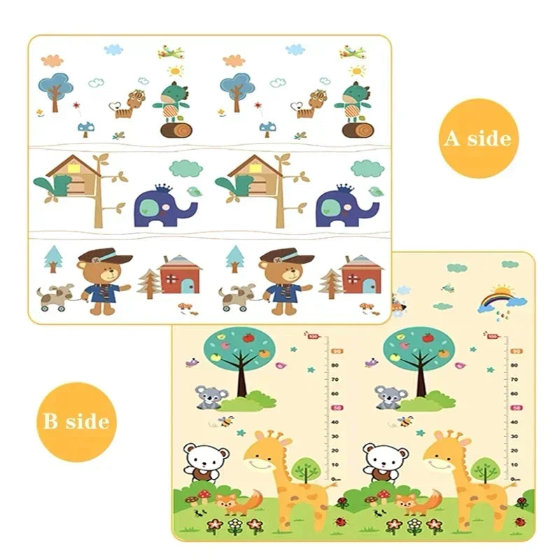 Baby Play Mat Double Sided – Non-Toxic EPE Foam Crawling Mat for Infants & Toddlers