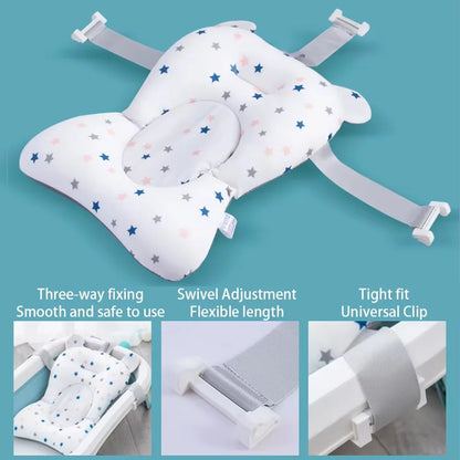Baby Bath Seat Cushion – Non-Slip Newborn Bathtub Support Pad (0-12 Months)