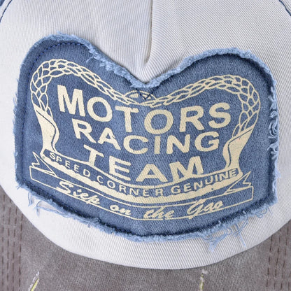Vintage Washed Baseball Cap Letter Patch Snapback Hat Unisex