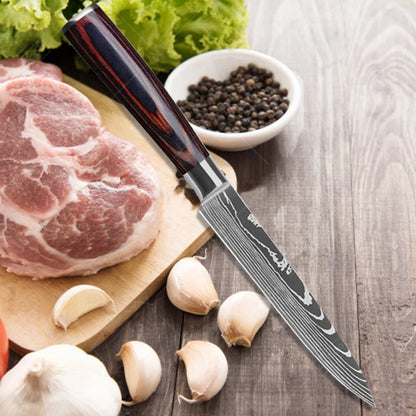 Professional Kitchen Knife Set – Stainless Steel Damascus-Style Blades