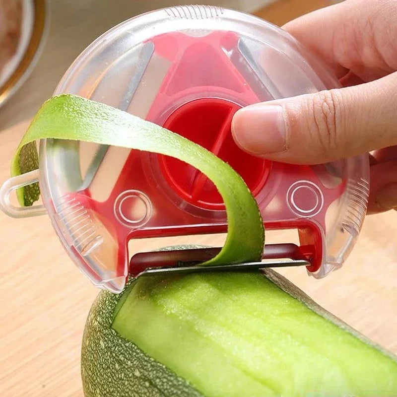 3-in-1 Magic Peeler Set – Rotary Slicer, Shredder & Julienne Peeler