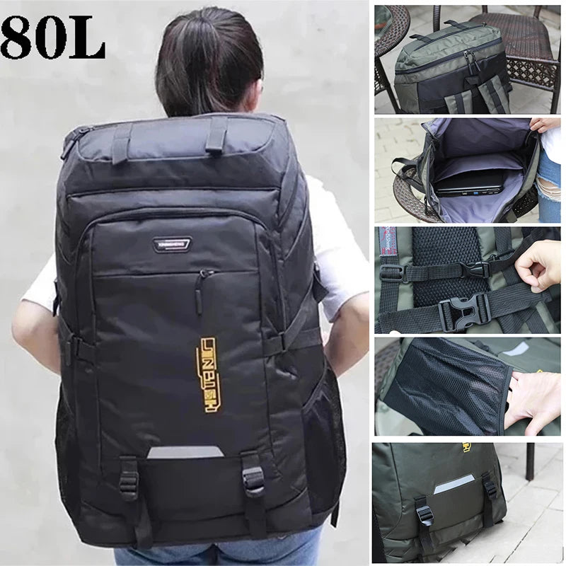 Outdoor Hiking Backpack 50L & 80L – Camping Travel Rucksack