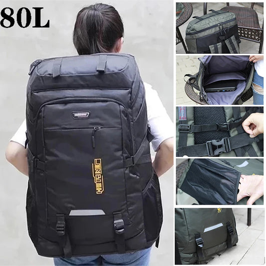 Outdoor Hiking Backpack 50L & 80L – Camping Travel Rucksack