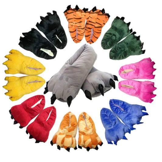 Animal Paw Slippers Funny Novelty Indoor Shoes for Women Men Kids