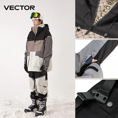 Vector Meteor Ski Jacket – Waterproof Hooded Snow Suit for Men & Women