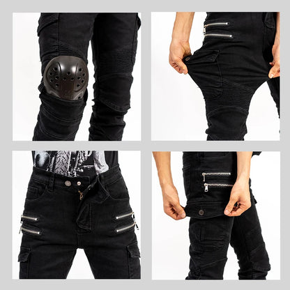 Motorcycle Riding Pants with CE Level 2 Armor Pads – Men & Women
