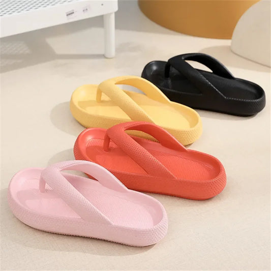 Women's Flip Flop Slippers – Soft Sole Flat Platform Beach Sandals