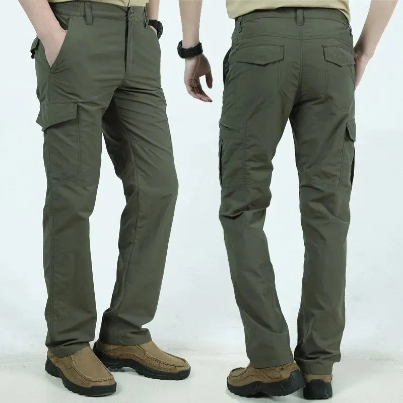 Men's Tactical Cargo Pants – Waterproof Multi-Pocket Outdoor Trousers