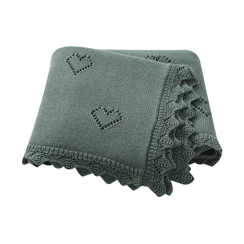 Baby Knit Blanket – Ultra-Soft Cotton Newborn Wrap 90x70cm