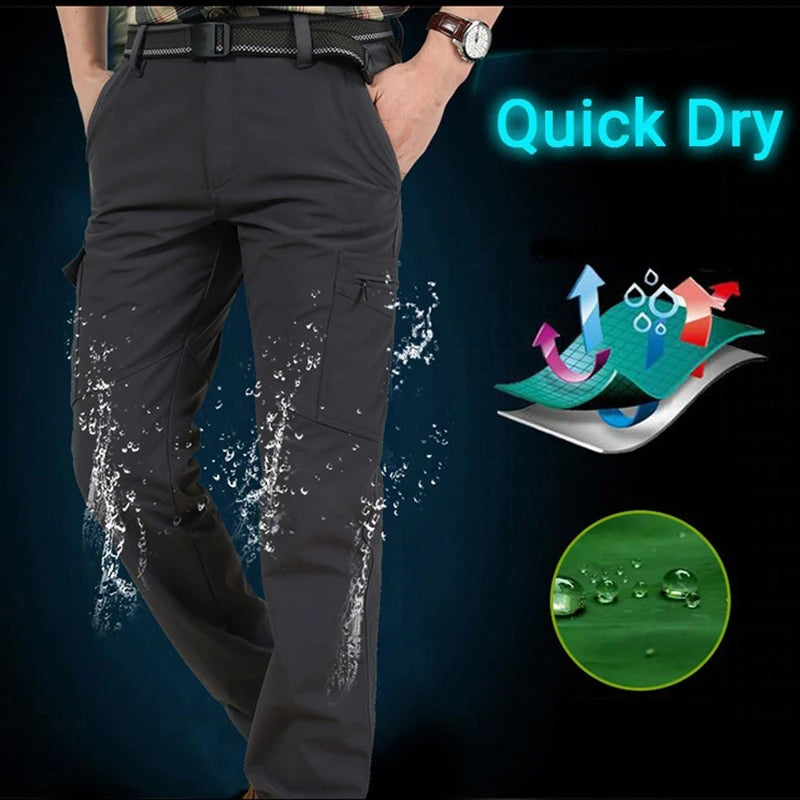 Men's Tactical Cargo Pants – Waterproof, Breathable, Multi-Pocket Outdoor Trousers